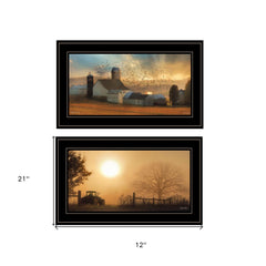 Set Of Two Light of a New Day 3 Black Framed Print Wall Art - Homeroots