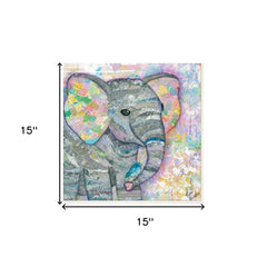 Set Of Three Elephant I and II 2 White Framed Print Wall Art
