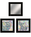Set Of Three Elephant I and II 4 Black Framed Print Wall Art - Homeroots
