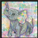 Set Of Three Elephant I and II 4 Black Framed Print Wall Art - Homeroots