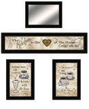 Set Of Four Love of Nature Kitchen 7 Black Framed Print Kitchen Wall Art - Homeroots