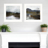 Set Of Two Winter Landscape 1 White Framed Print Wall Art - Homeroots - Flyclothing LLC