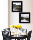 Set Of Two Winter Landscape 2 Black Framed Print Wall Art - Homeroots