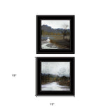 Set Of Two Winter Landscape 2 Black Framed Print Wall Art - Homeroots - Flyclothing LLC