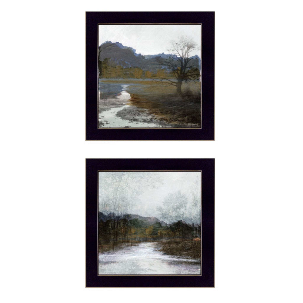 Set Of Two Winter Landscape Black Framed Print Wall Art - Homeroots - Flyclothing LLC