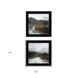 Set Of Two Winter Landscape Black Framed Print Wall Art - Homeroots - Flyclothing LLC