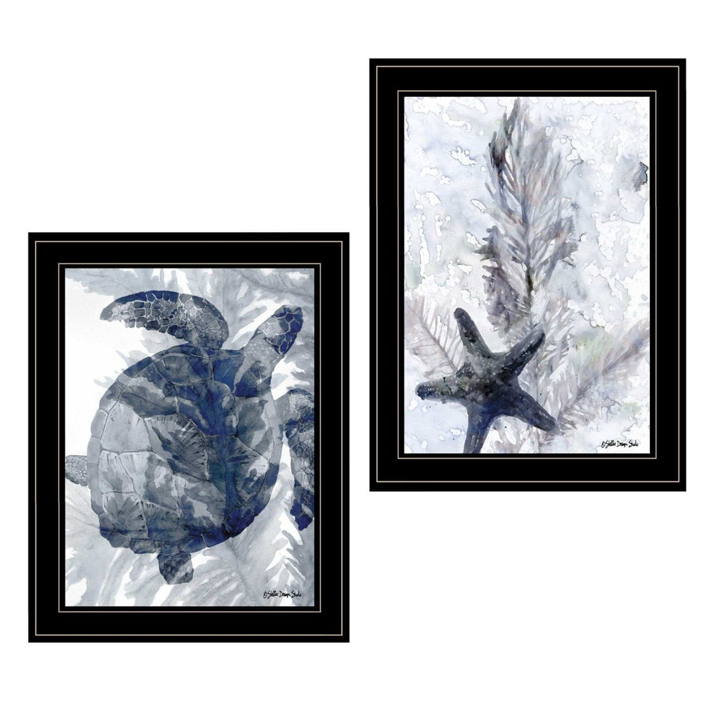 Set Of Two Ocean 2 Black Framed Print Wall Art - Homeroots - Flyclothing LLC