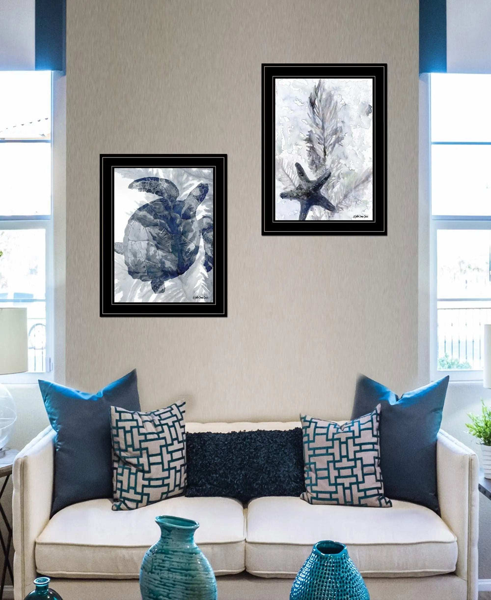 Set Of Two Ocean 2 Black Framed Print Wall Art - Homeroots - Flyclothing LLC