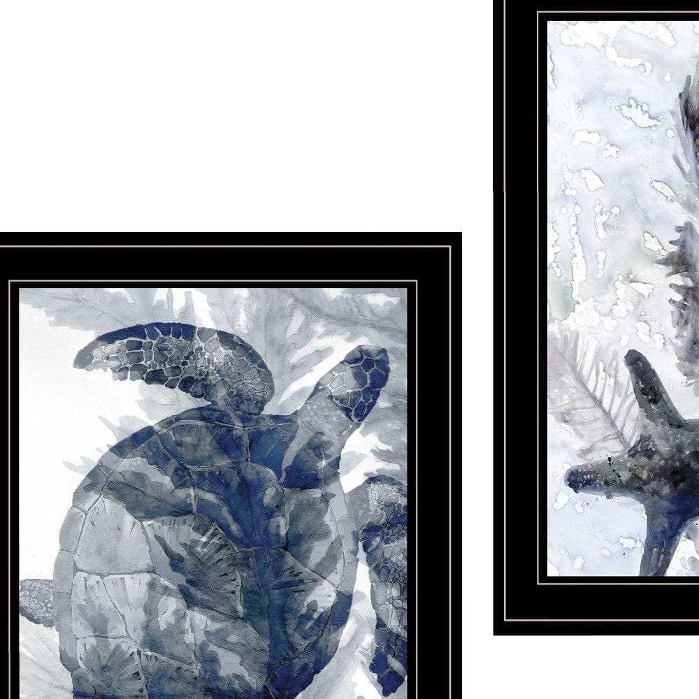 Set Of Two Ocean 2 Black Framed Print Wall Art - Homeroots - Flyclothing LLC