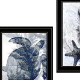 Set Of Two Ocean 2 Black Framed Print Wall Art - Homeroots