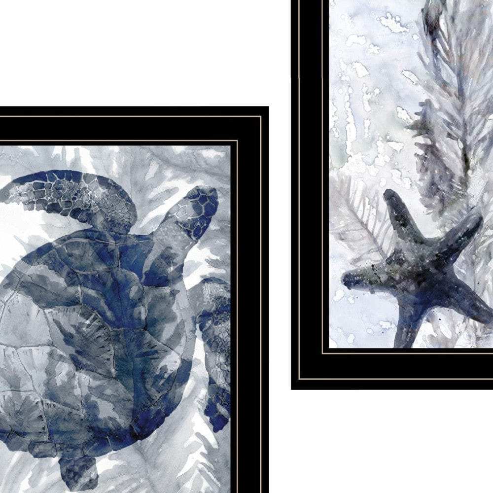 Set Of Two Ocean 2 Black Framed Print Wall Art - Homeroots - Flyclothing LLC
