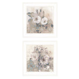 Set Of Two Transitional Blooms 1 White Framed Print Wall Art - Homeroots