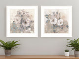 Set Of Two Transitional Blooms 1 White Framed Print Wall Art - Homeroots