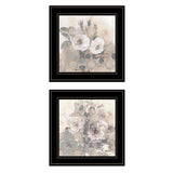Set Of Two Transitional Blooms 2 Black Framed Print Wall Art - Homeroots