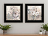 Set Of Two Transitional Blooms 2 Black Framed Print Wall Art - Homeroots
