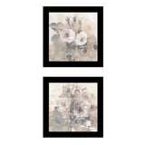 Set Of Two Transitional Blooms 3 Black Framed Print Wall Art - Homeroots