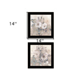 Set Of Two Transitional Blooms 3 Black Framed Print Wall Art - Homeroots - Flyclothing LLC