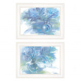 Set Of Two Morning Glory 1 White Framed Print Wall Art - Homeroots - Flyclothing LLC