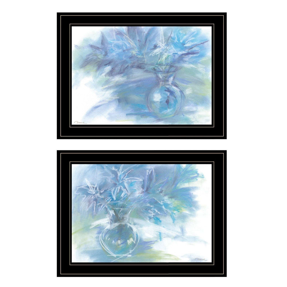 Set Of Two Morning Glory 2 Black Framed Print Wall Art - Homeroots - Flyclothing LLC