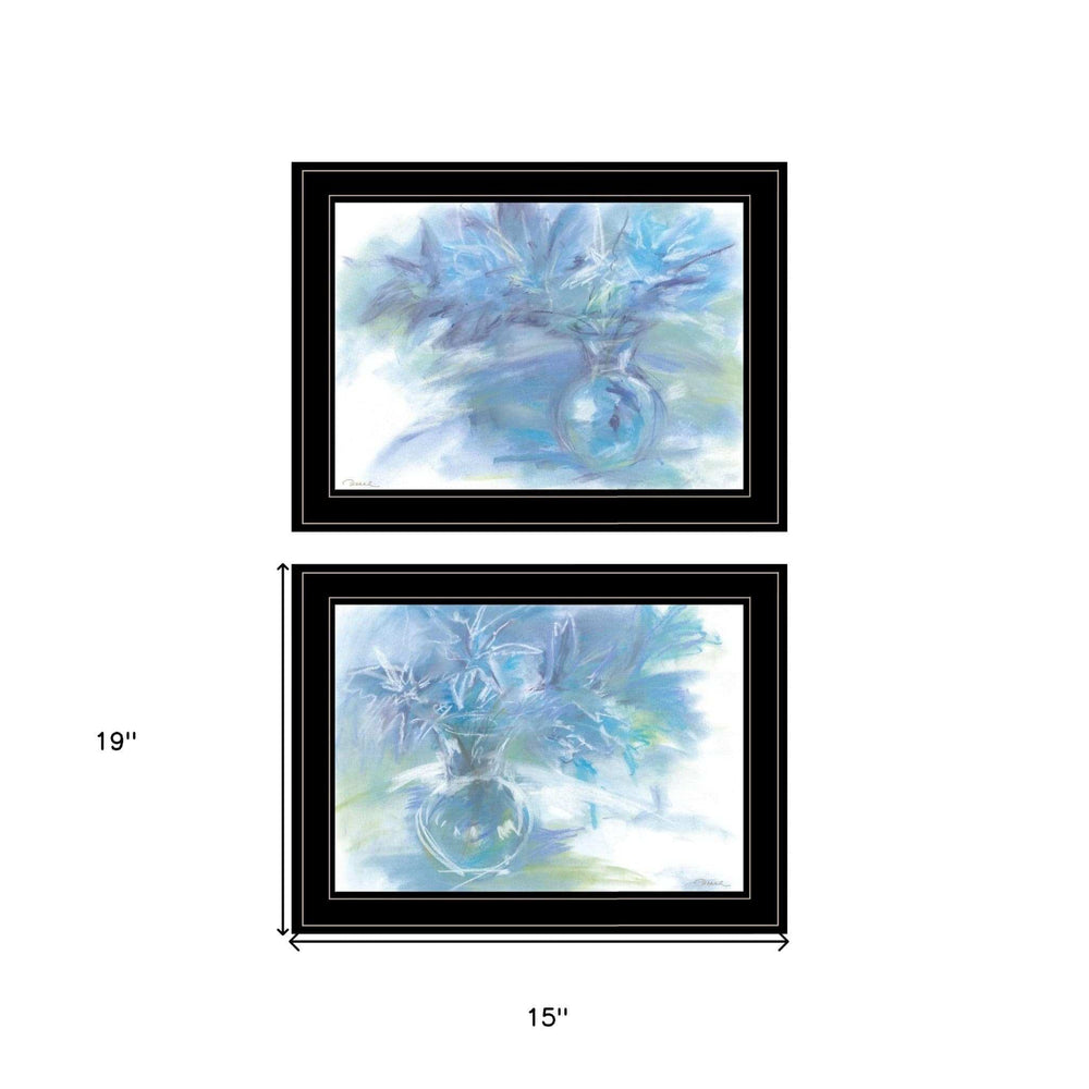 Set Of Two Morning Glory 2 Black Framed Print Wall Art - Homeroots - Flyclothing LLC