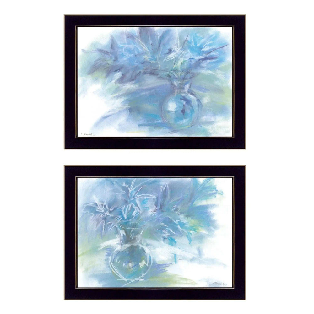 Set Of Two Morning Glory 3 Black Framed Print Wall Art - Homeroots - Flyclothing LLC