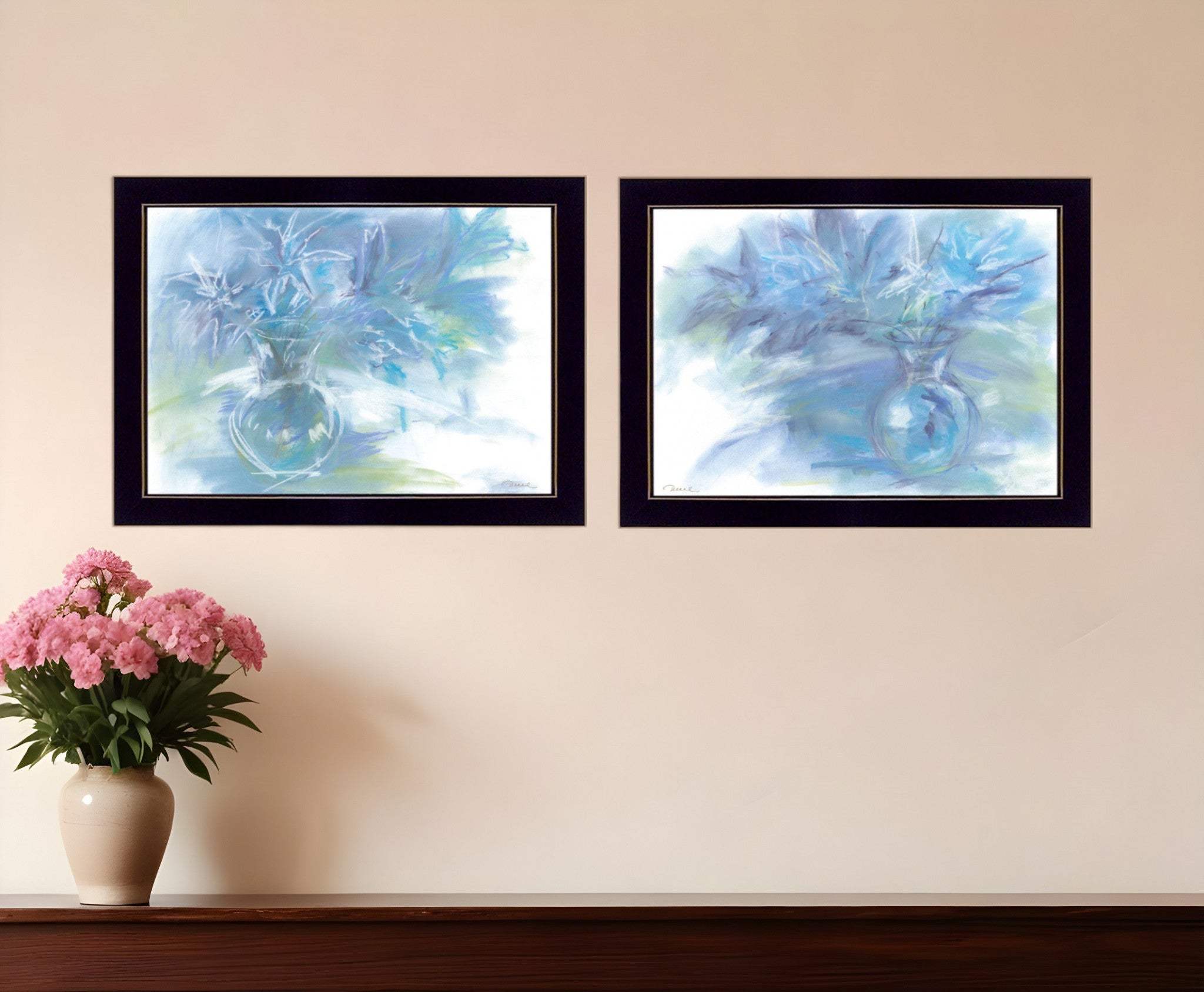 Set Of Two Morning Glory 3 Black Framed Print Wall Art - Homeroots - Flyclothing LLC