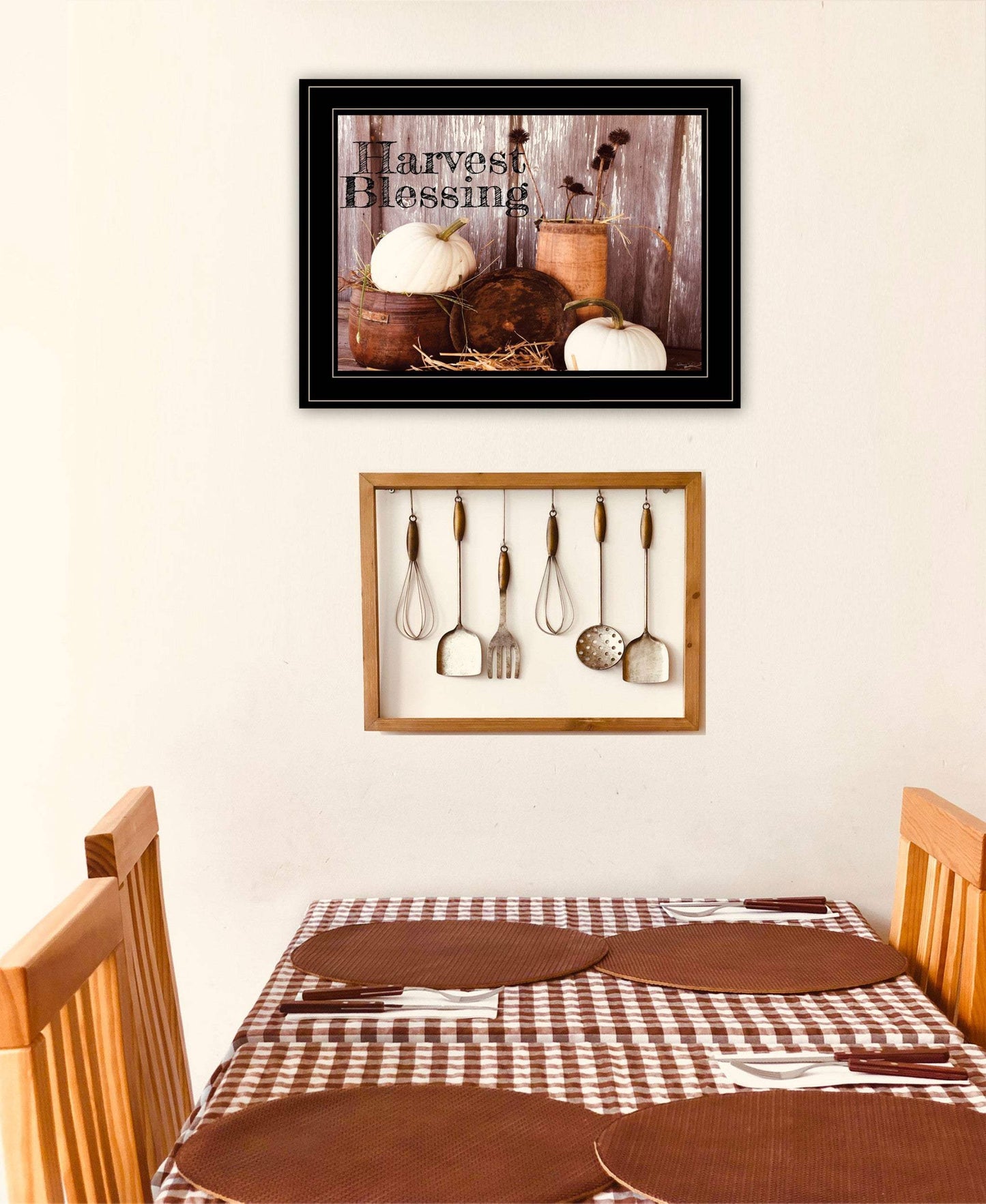 Harvest Blessings 2 Black Framed Print Kitchen Wall Art - Homeroots - Flyclothing LLC