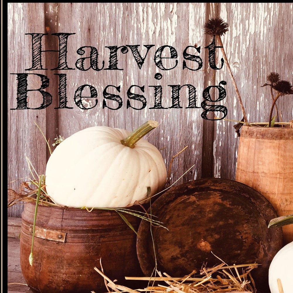 Harvest Blessings 2 Black Framed Print Kitchen Wall Art - Homeroots