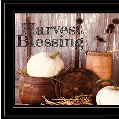 Harvest Blessings 2 Black Framed Print Kitchen Wall Art - Homeroots