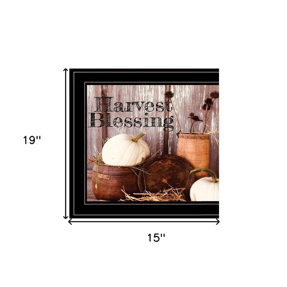 Harvest Blessings 2 Black Framed Print Kitchen Wall Art - Homeroots - Flyclothing LLC