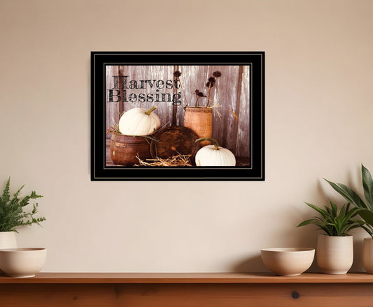 Harvest Blessings 2 Black Framed Print Kitchen Wall Art - Homeroots