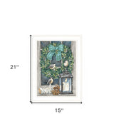 Winter Wreath 1 White Framed Print Wall Art - Homeroots - Flyclothing LLC