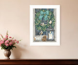 Winter Wreath 1 White Framed Print Wall Art - Homeroots