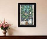 Winter Wreath 2 Black Framed Print Wall Art - Homeroots