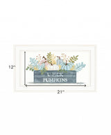 U Pick Pumpkins White Framed Print Wall Art - Homeroots - Flyclothing LLC