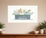 U Pick Pumpkins White Framed Print Wall Art - Homeroots - Flyclothing LLC
