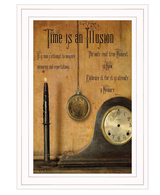 Time is an Illusion 1 White Framed Print Wall Art - Homeroots - Flyclothing LLC