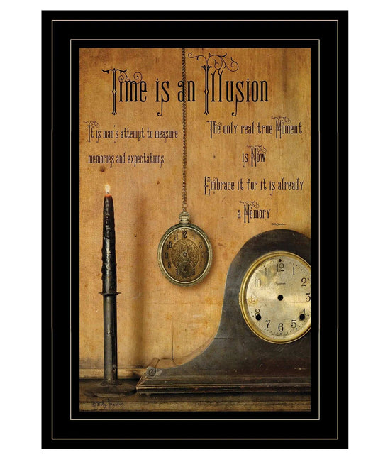 Time Is An Illusion 2 Black Framed Print Wall Art - Homeroots - Flyclothing LLC
