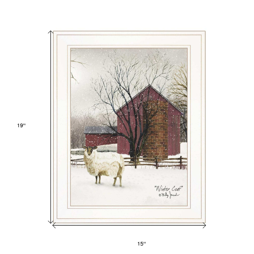 Winter Coat 1 White Framed Print Wall Art - Homeroots - Flyclothing LLC