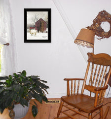 Winter Coat 2 Black Framed Print Wall Art