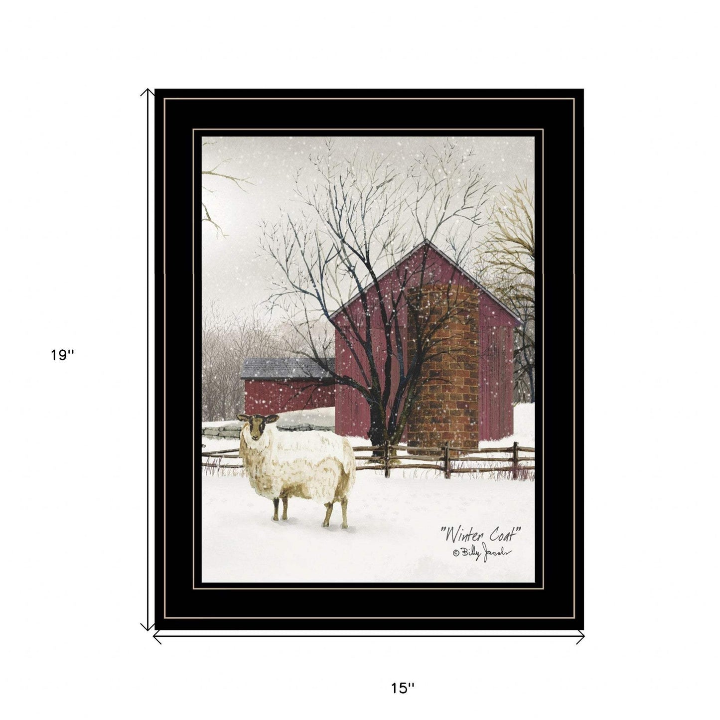 Winter Coat 2 Black Framed Print Wall Art - Homeroots - Flyclothing LLC