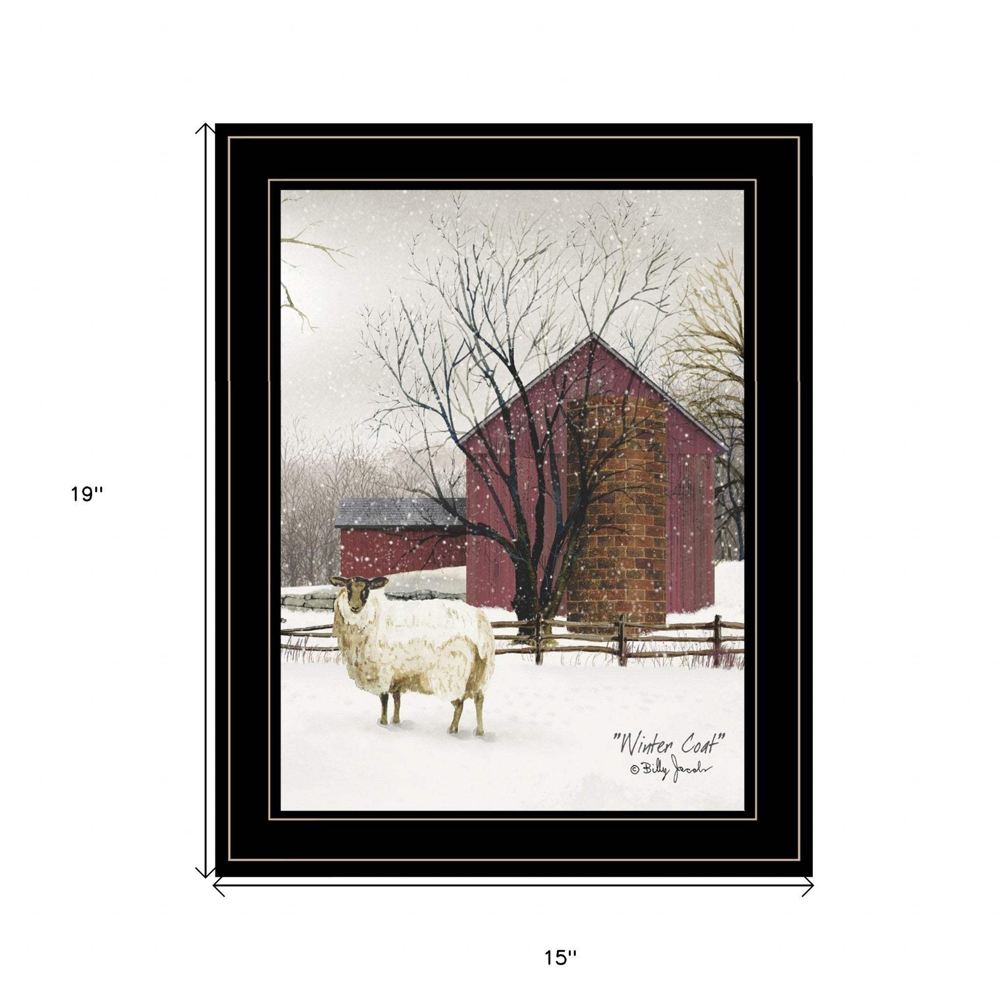 Winter Coat 2 Black Framed Print Wall Art - Homeroots - Flyclothing LLC