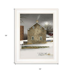 Cold Winters Night 1 White Framed Print Wall Art - Homeroots