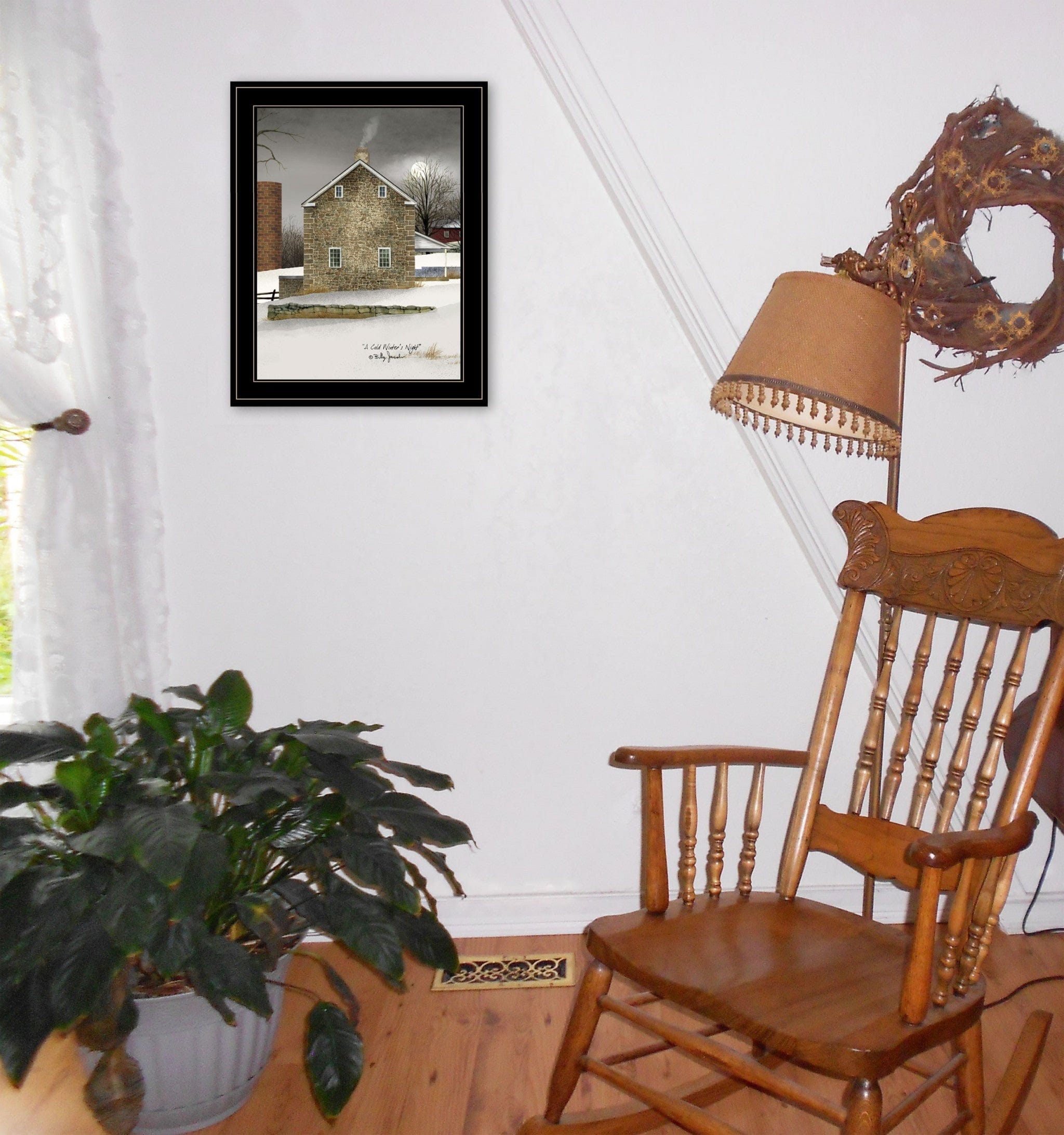 Cold Winters Night 2 Black Framed Print Wall Art - Homeroots