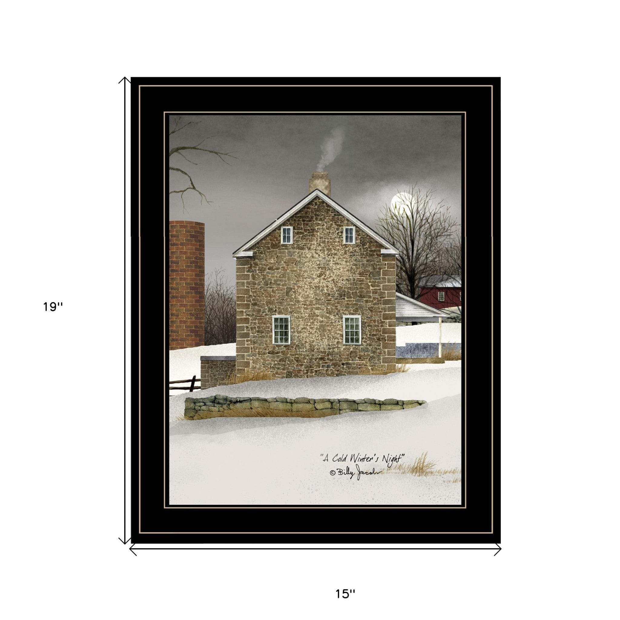 Cold Winters Night 2 Black Framed Print Wall Art - Homeroots