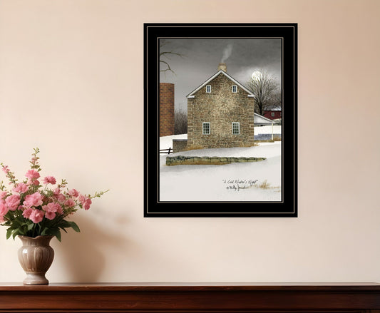 Cold Winters Night 2 Black Framed Print Wall Art - Homeroots