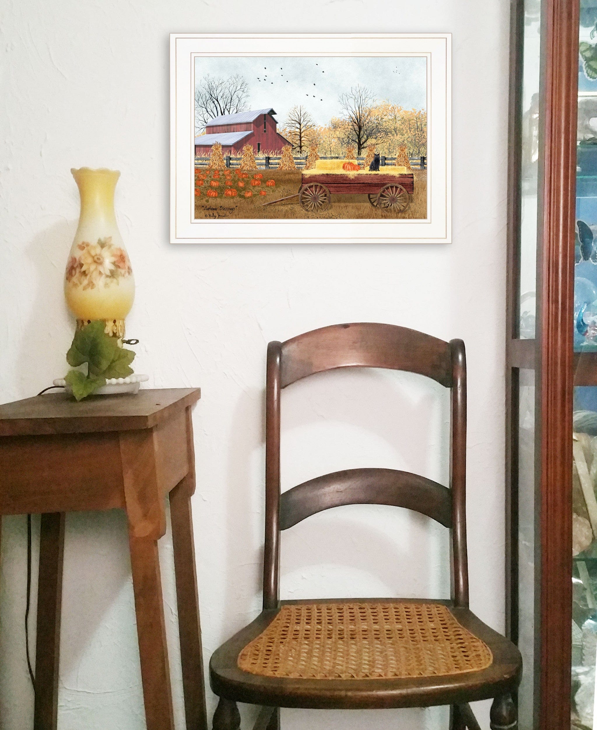 Autumn Blessings 1 White Framed Print Wall Art - Homeroots