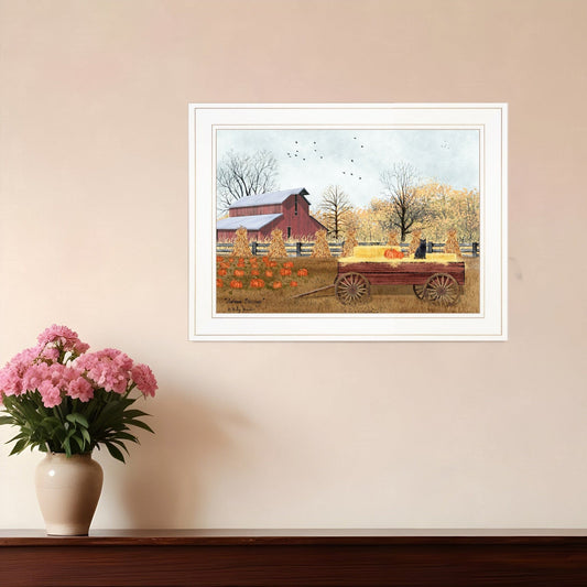 Autumn Blessings 1 White Framed Print Wall Art - Homeroots