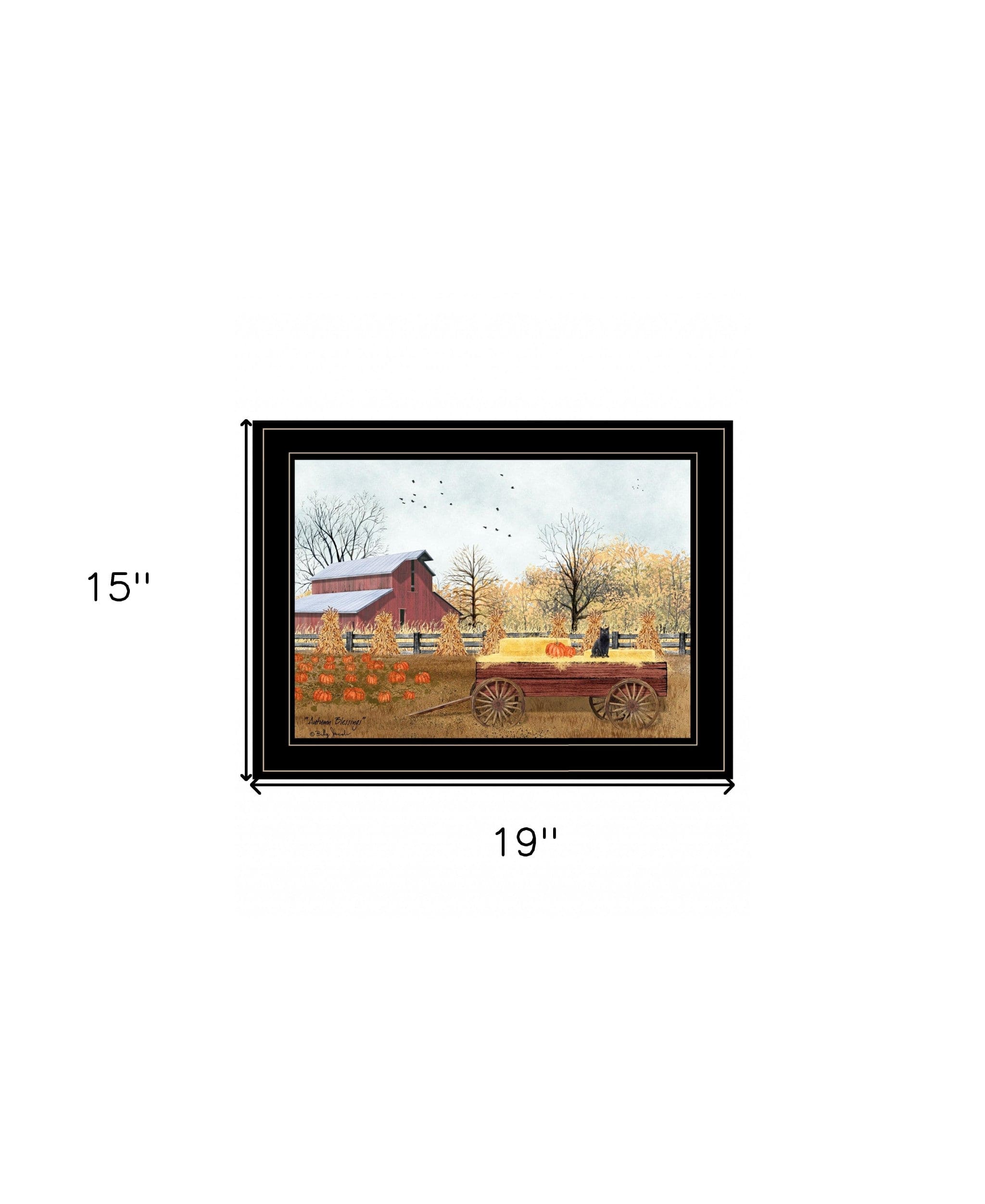 Autumn Blessings 2 Black Framed Print Wall Art - Homeroots