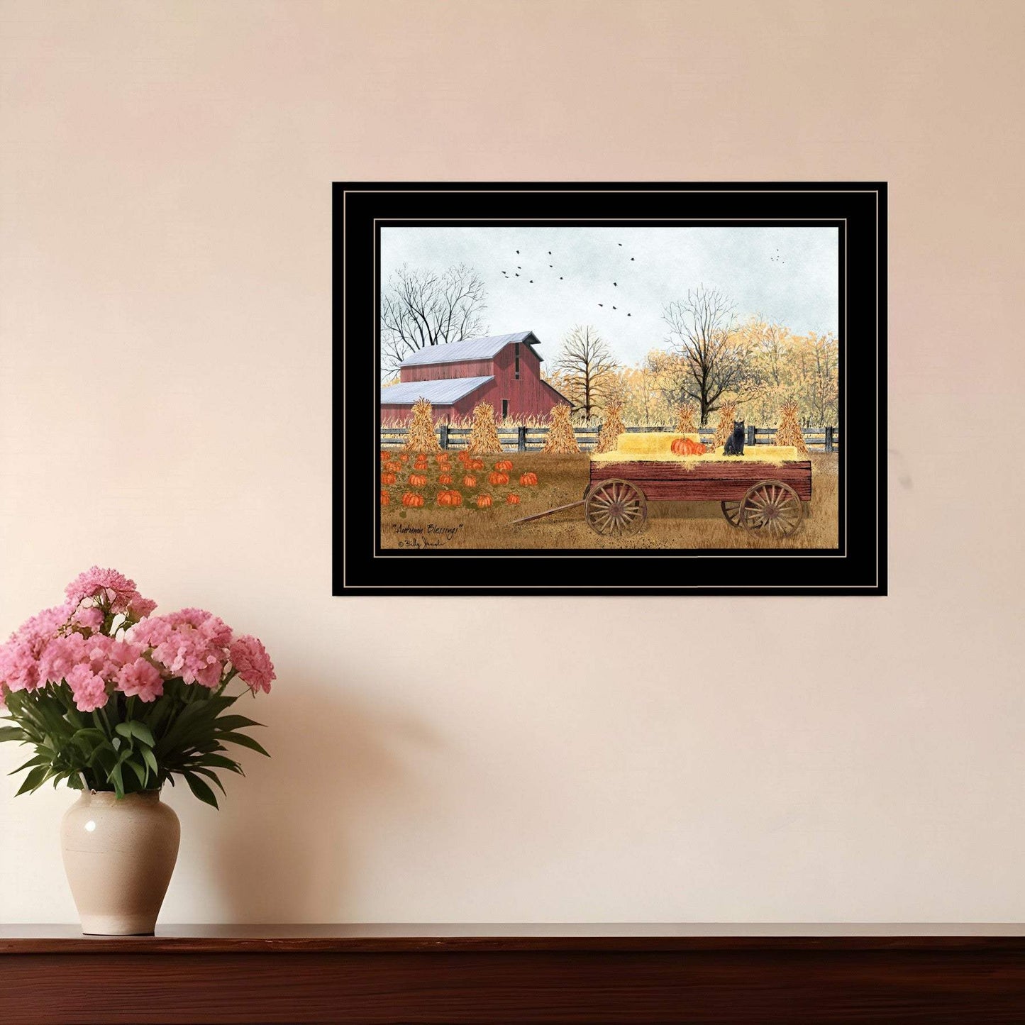 Autumn Blessings 2 Black Framed Print Wall Art - Homeroots - Flyclothing LLC